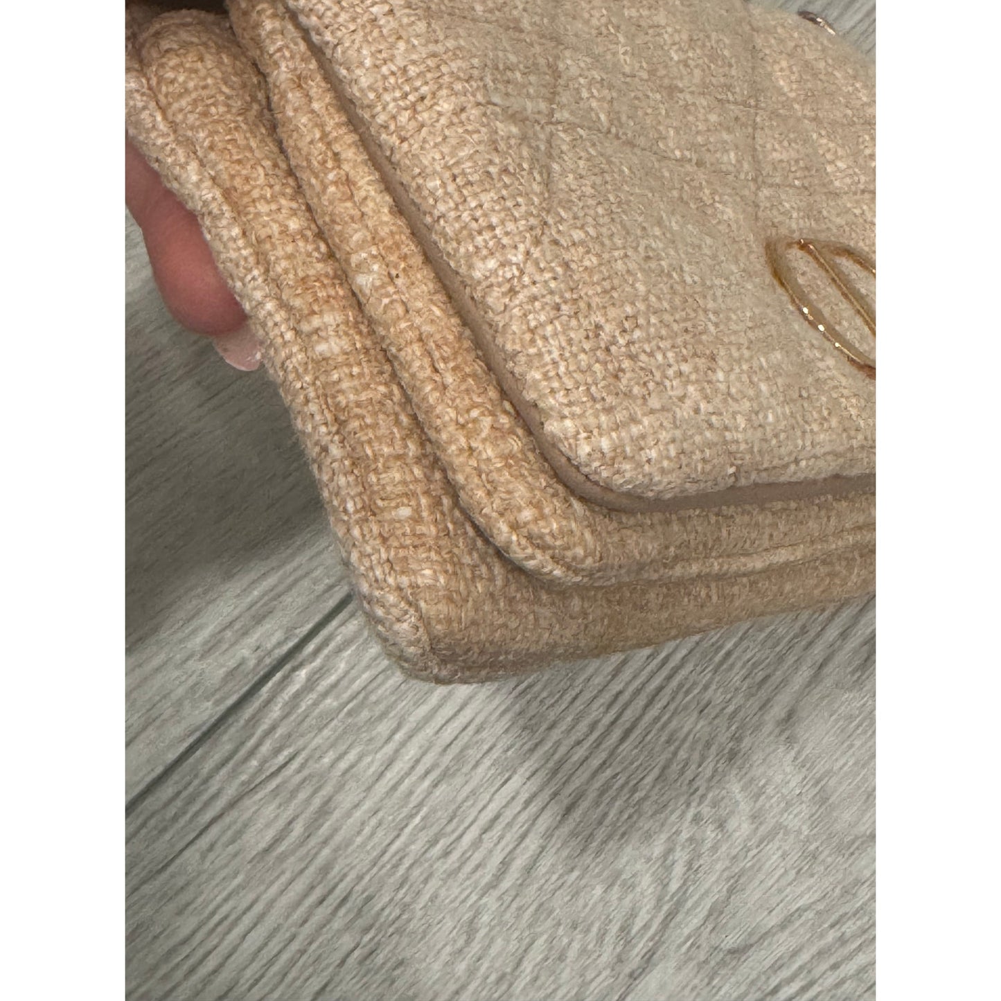 Christian Dior Linen Macrocannage Small Caro Bag Rose