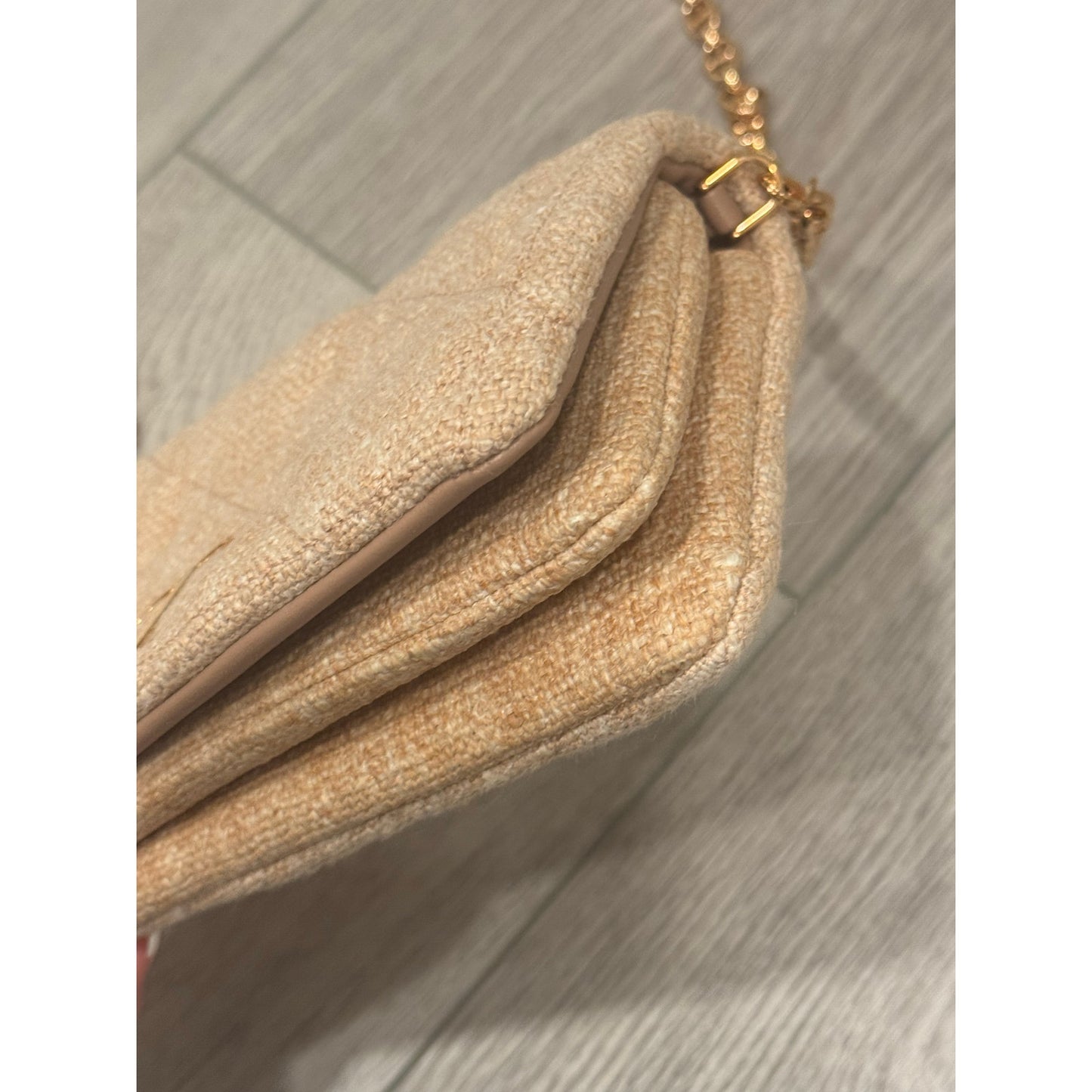 Christian Dior Linen Macrocannage Small Caro Bag Rose