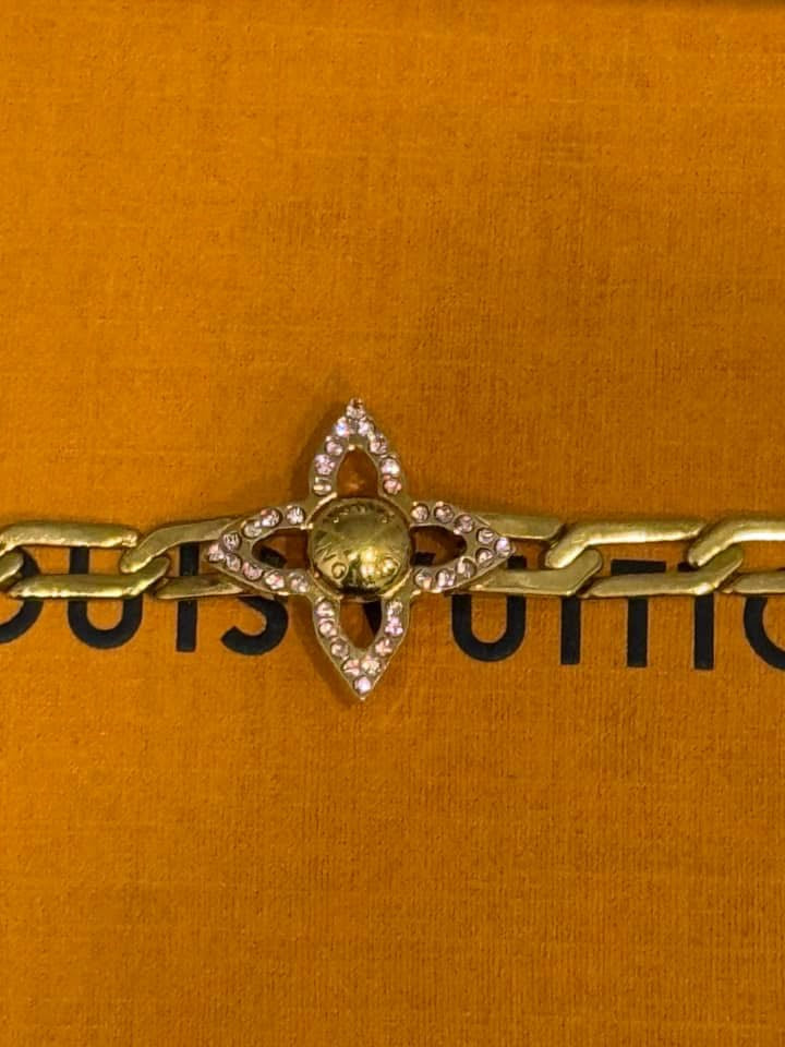 Lv Swarovski Crystal Flower Power Bracelet.