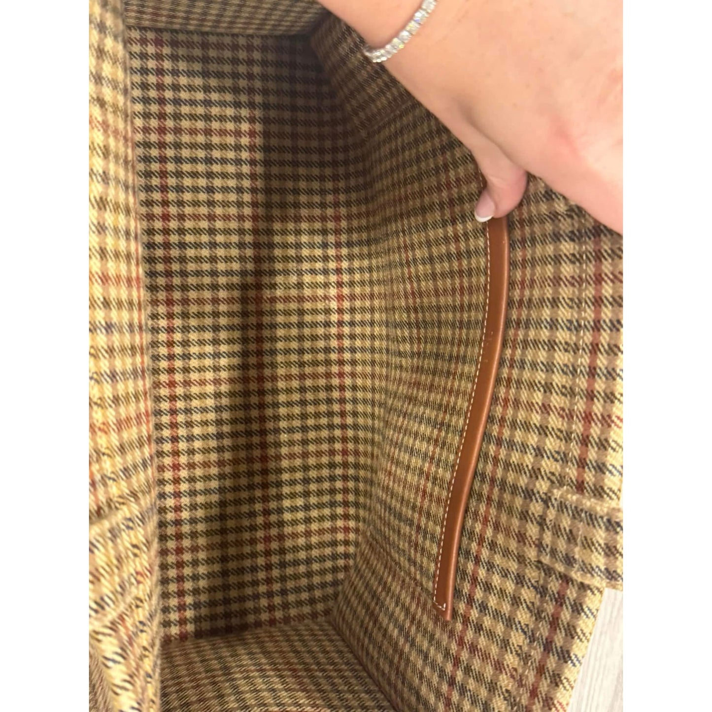 Celine large cabas tote tweed