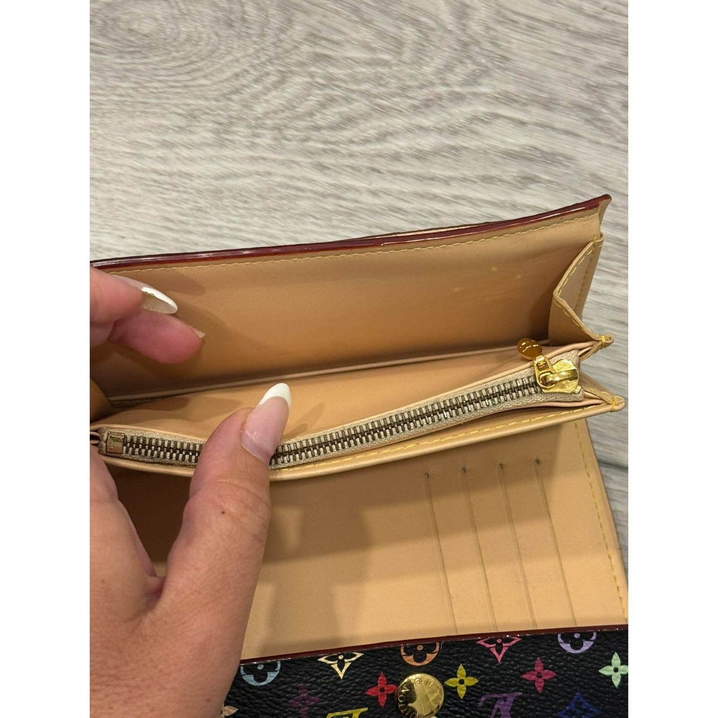 Lv Murkami black with multi color LVs