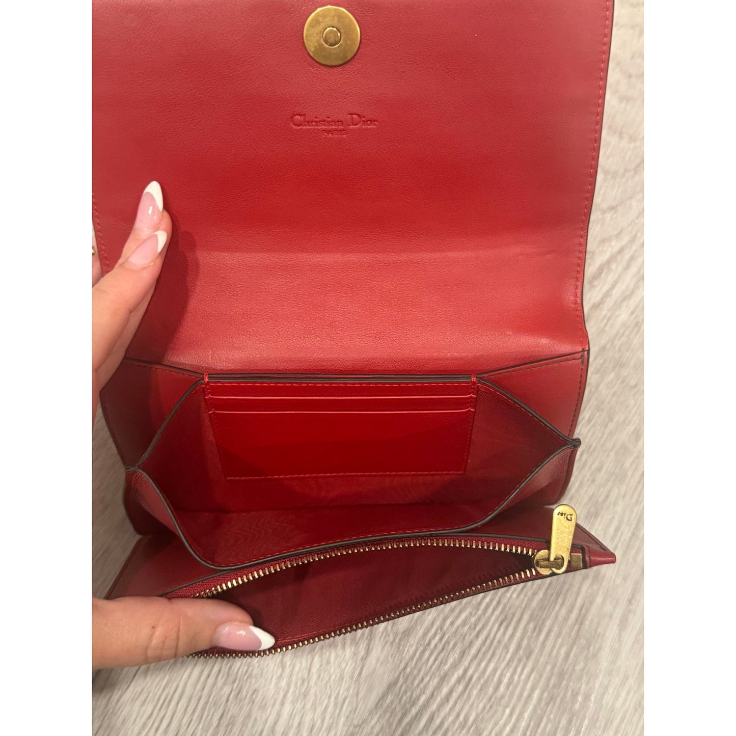 Dior wallet on a chain