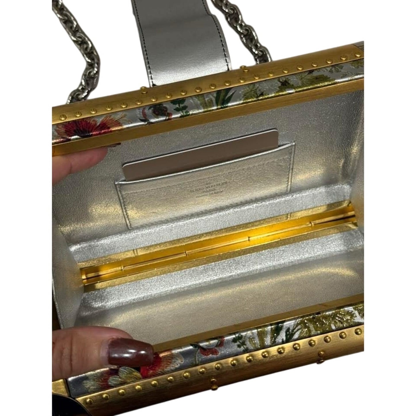 LV Mini trunk with floral design