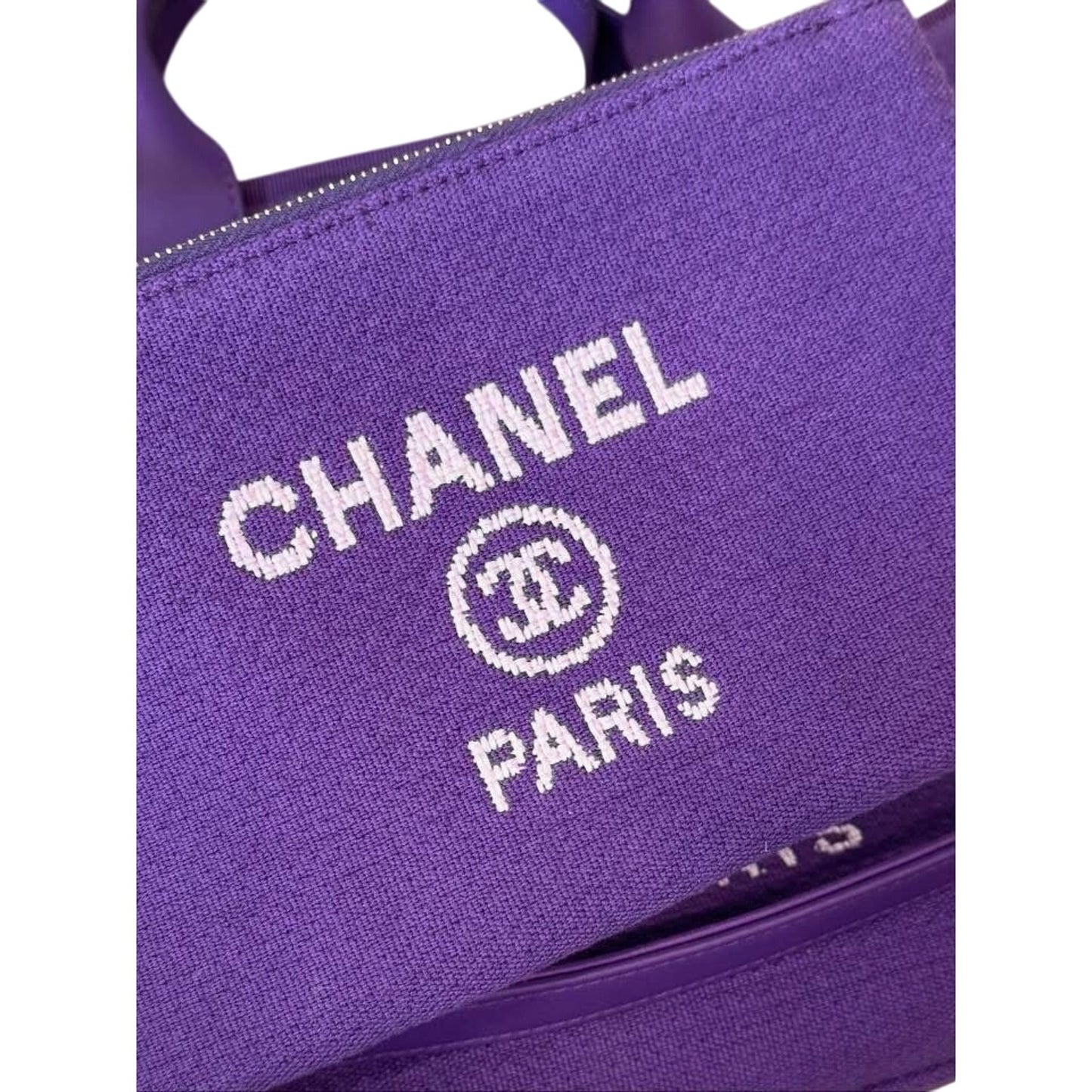 Chanel small Deauville purple with pouch