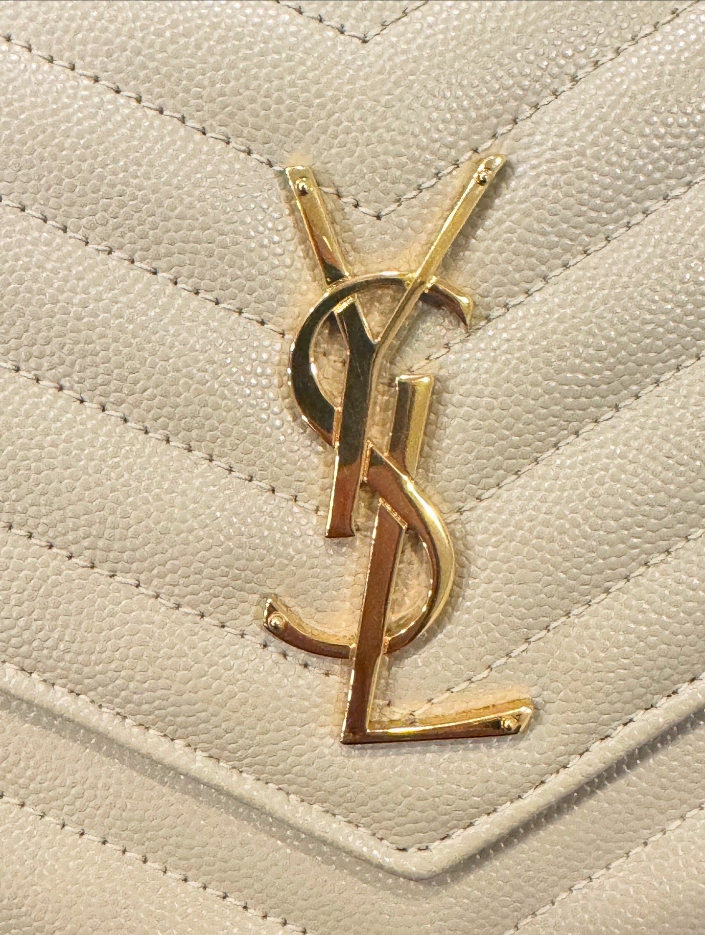Y s l nude envelope bag with gold hardware