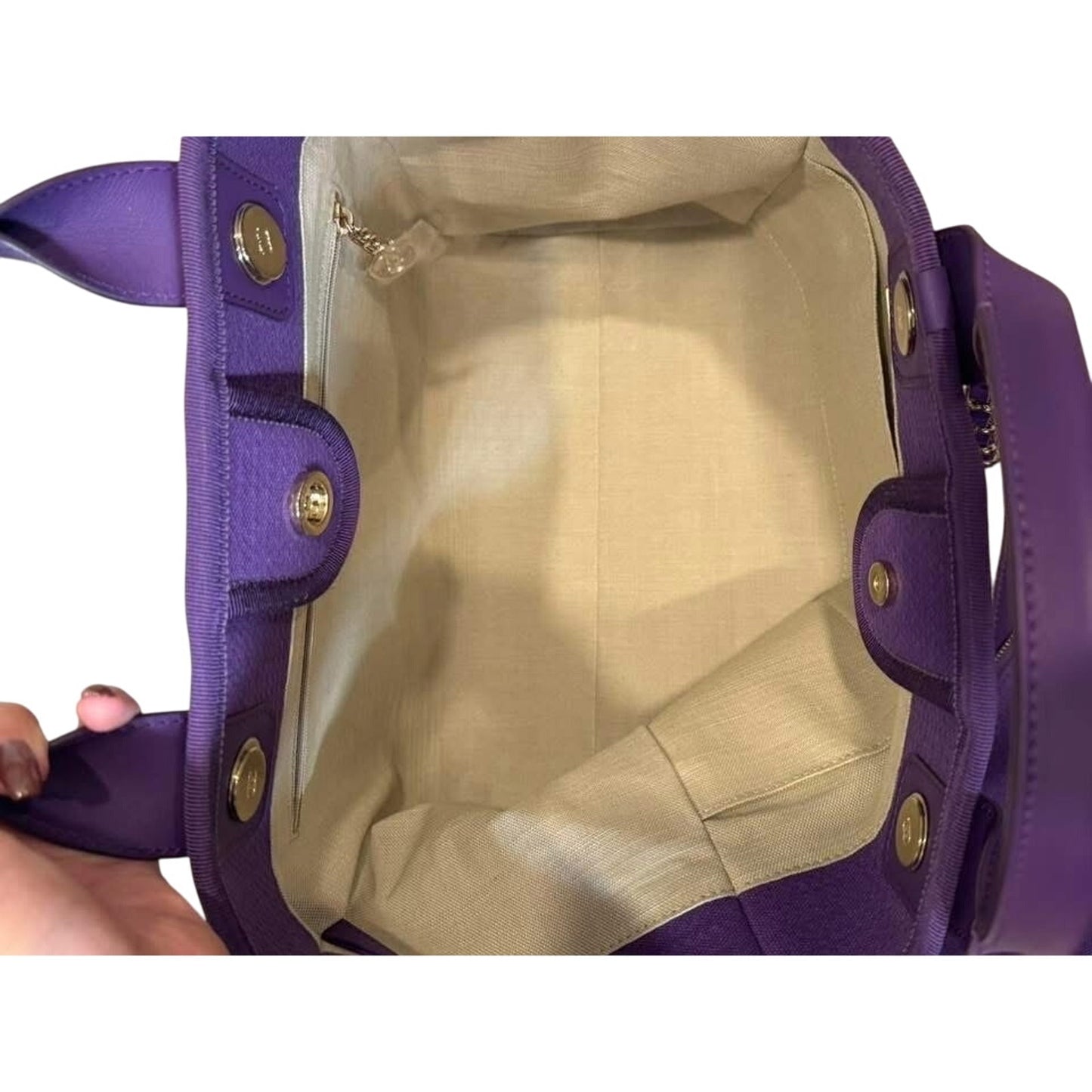 Chanel small Deauville purple with pouch