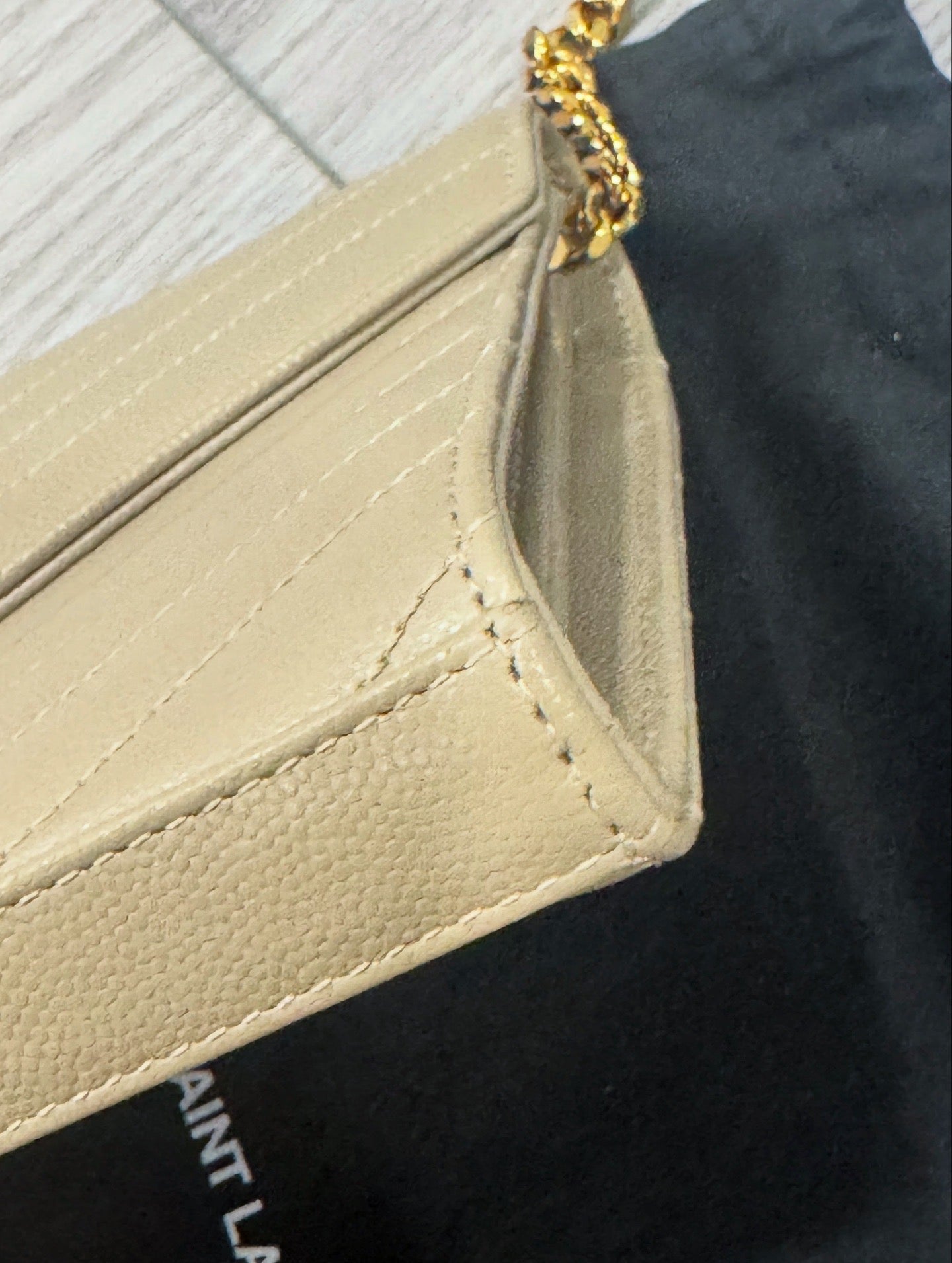 Y s l nude envelope bag with gold hardware