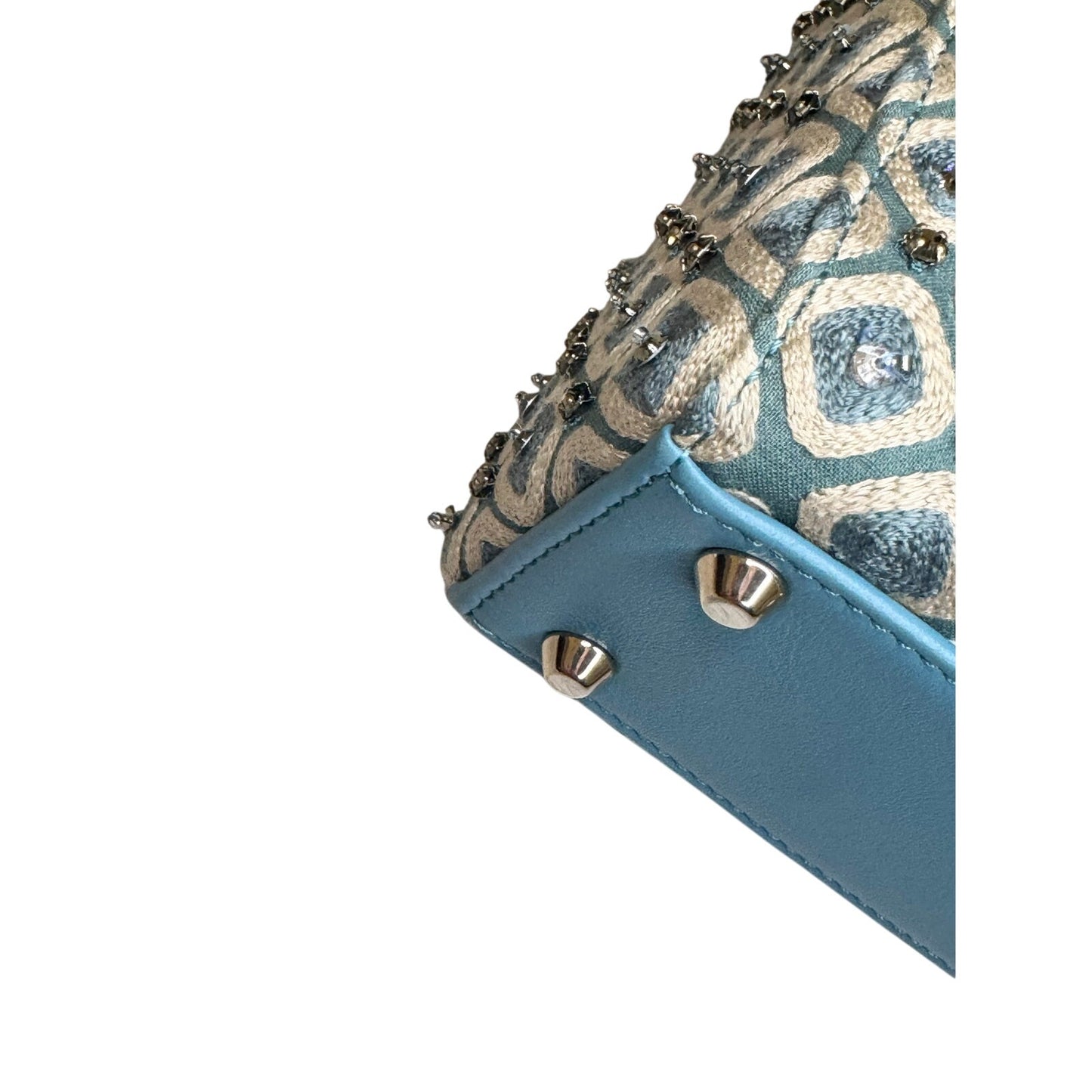 Dior Mini Canvas Honeycomb Embroidery Crystal Lady Dior