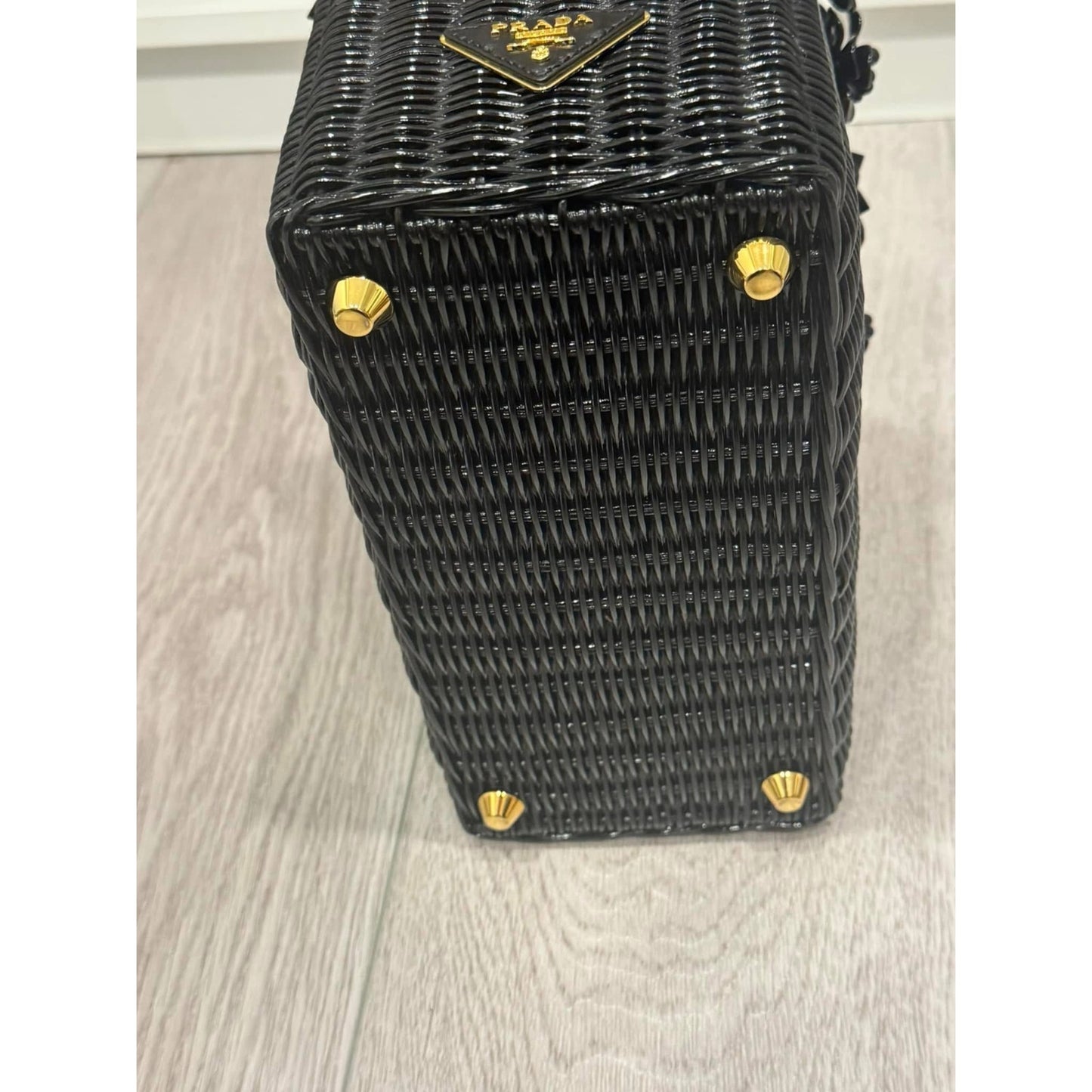 Prada Flower Basket Bag Wicker