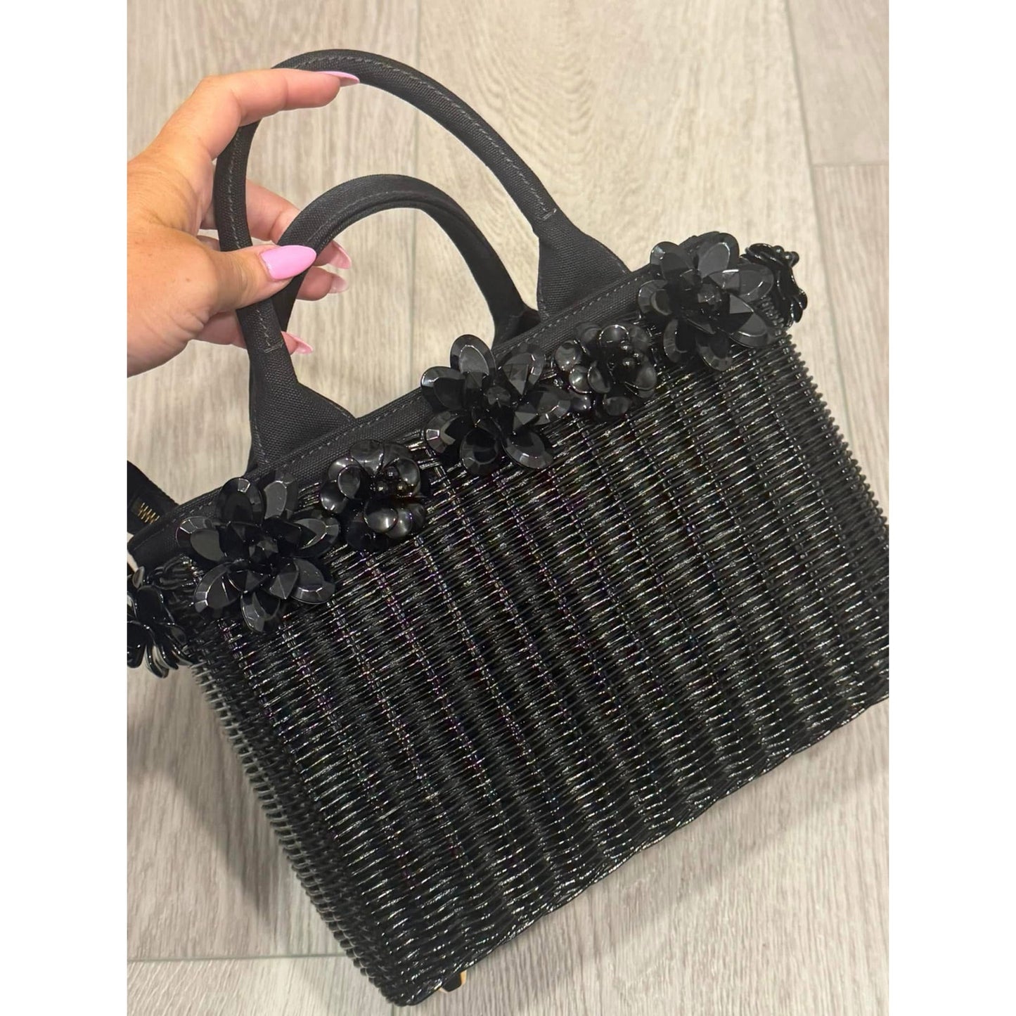 Prada Flower Basket Bag Wicker