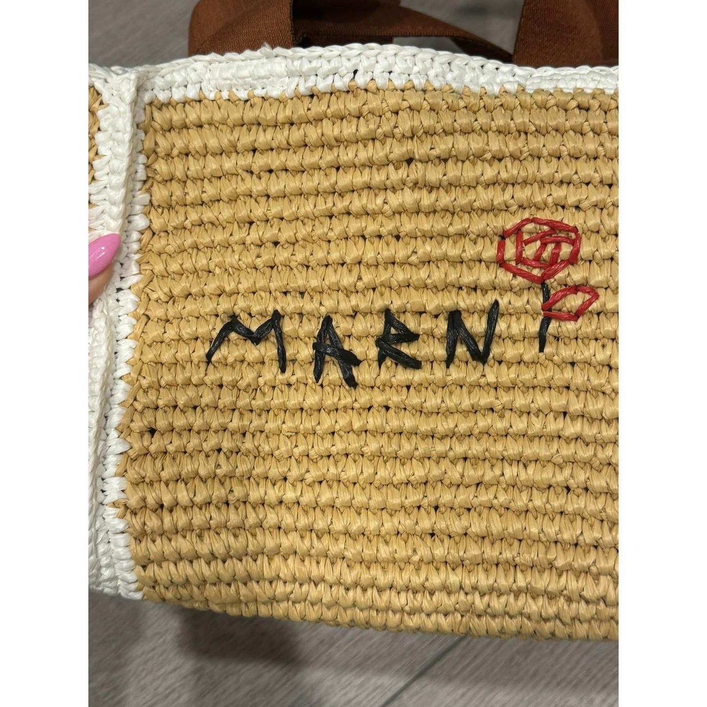 Marni Sillo woven tote bag