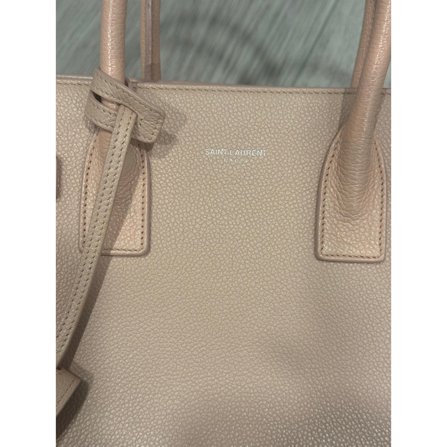 Saint Laurent Sac de Jour Leather Bag – Pink Beige