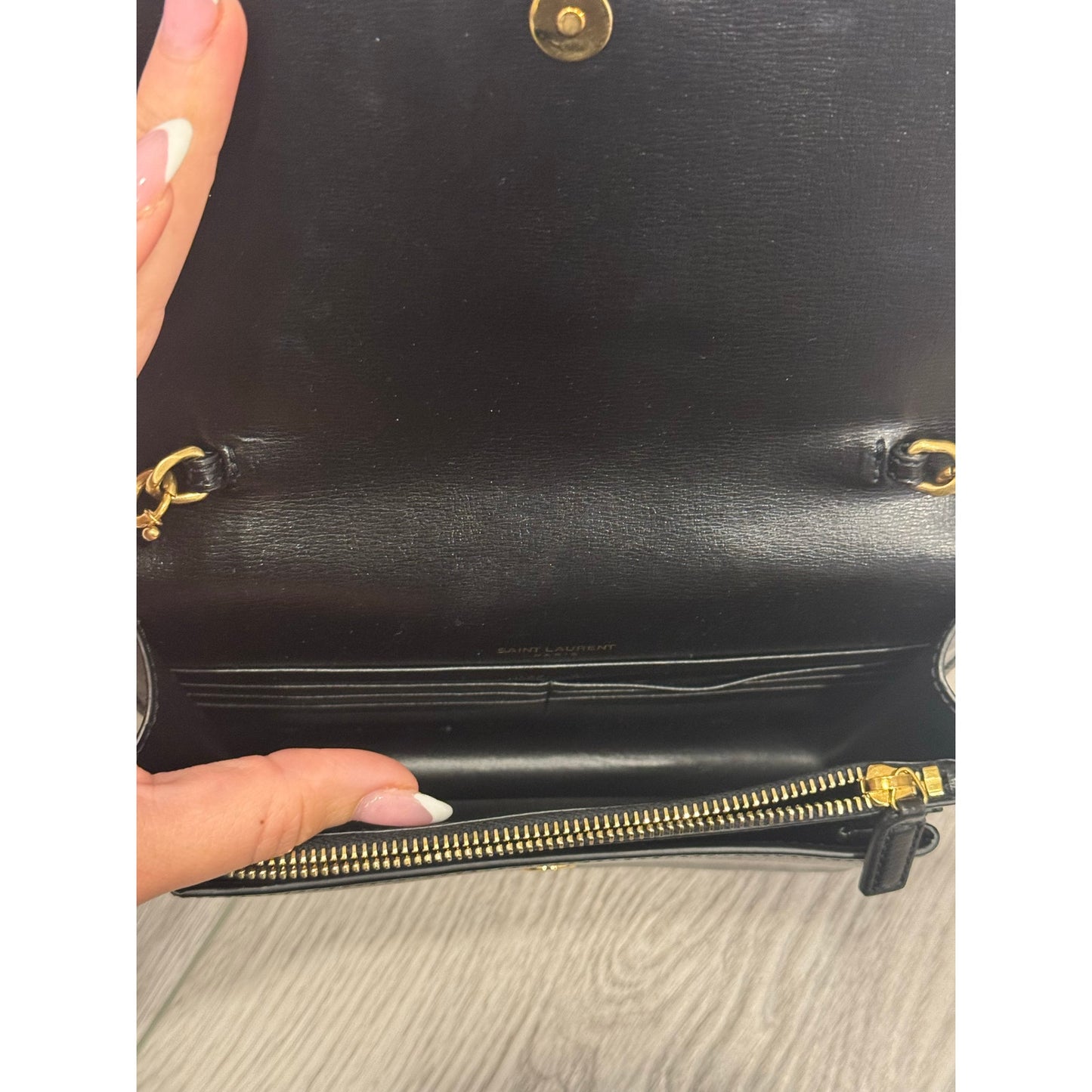 Ysl Sunset Medium Top-Handle Crossbody Bag with Chain
