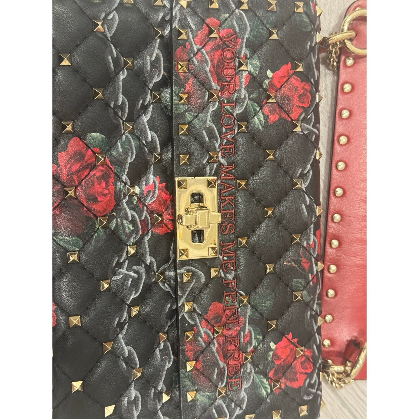 Valentino Rockstud rose bag