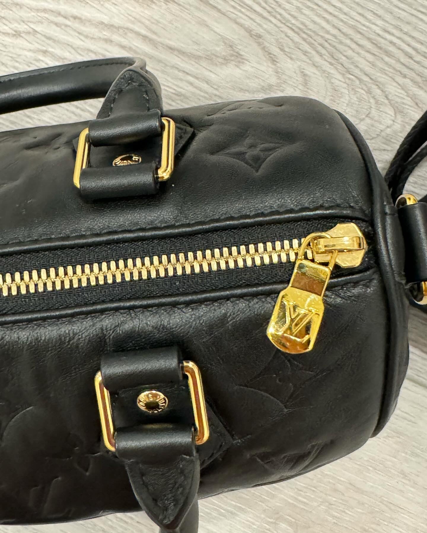Louis Vuitton speedy 22 monogram embossed