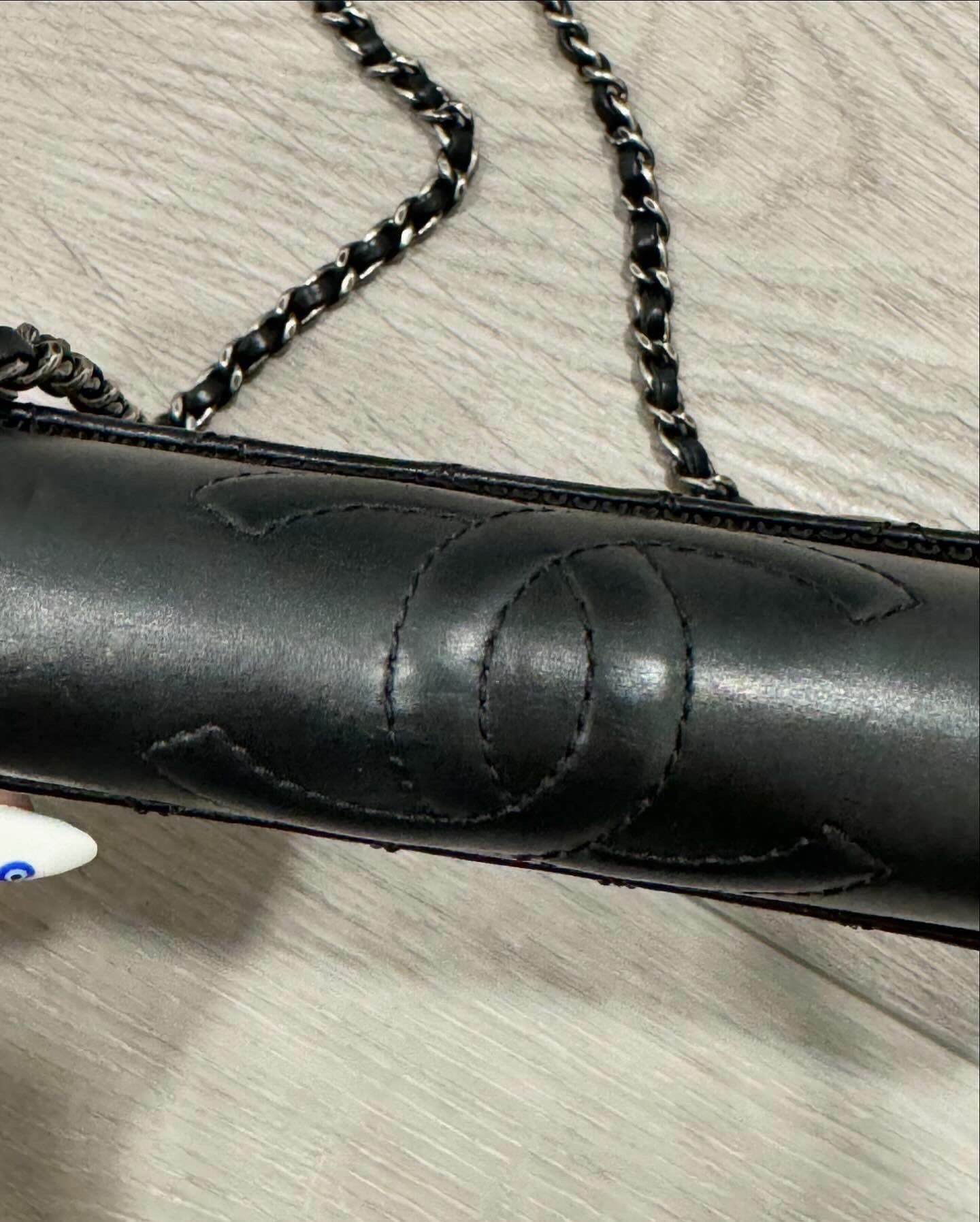 Chanel Black Lambskin Wallet on chain