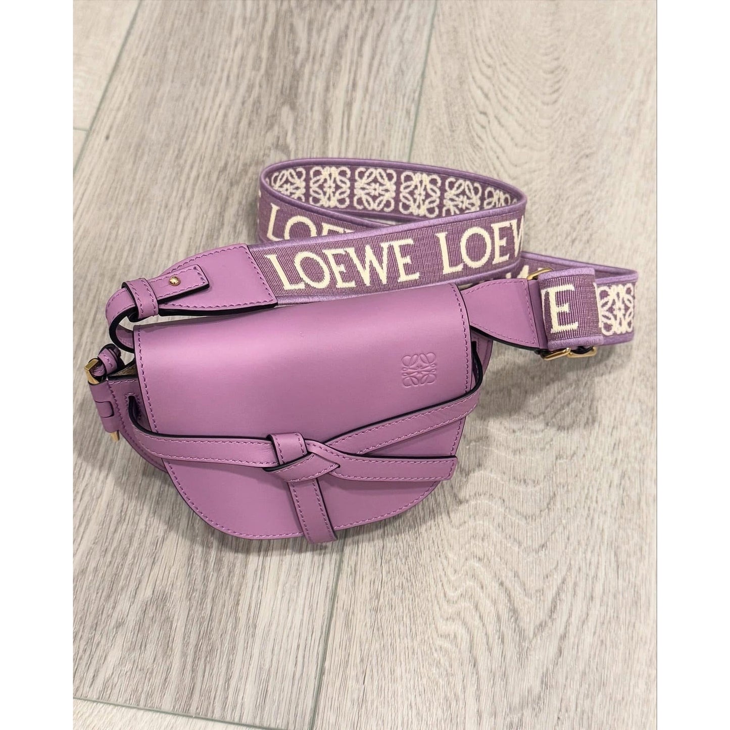 Loewe Purple Mini gate bag.
