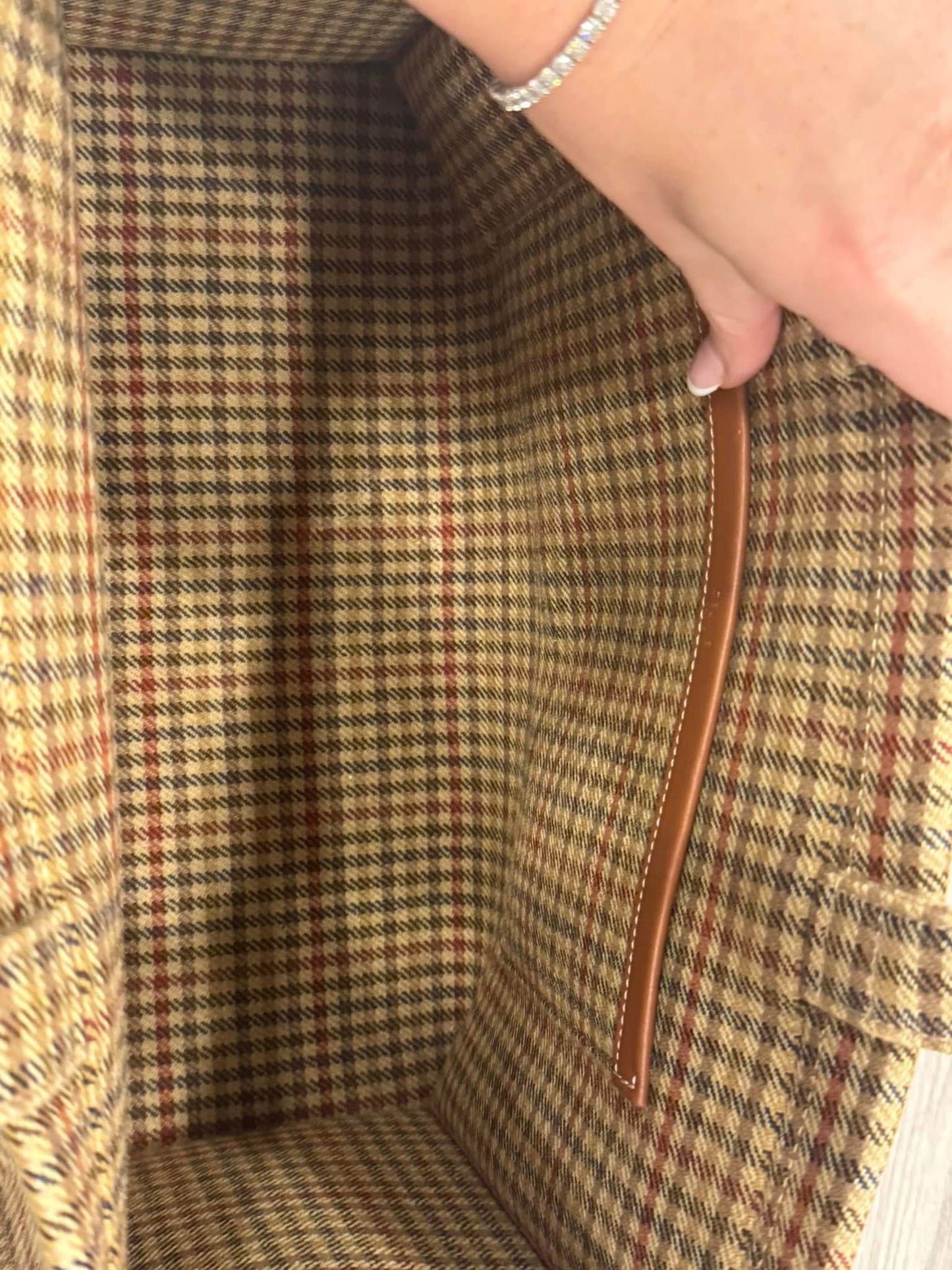 Celine tweed large cabas tote