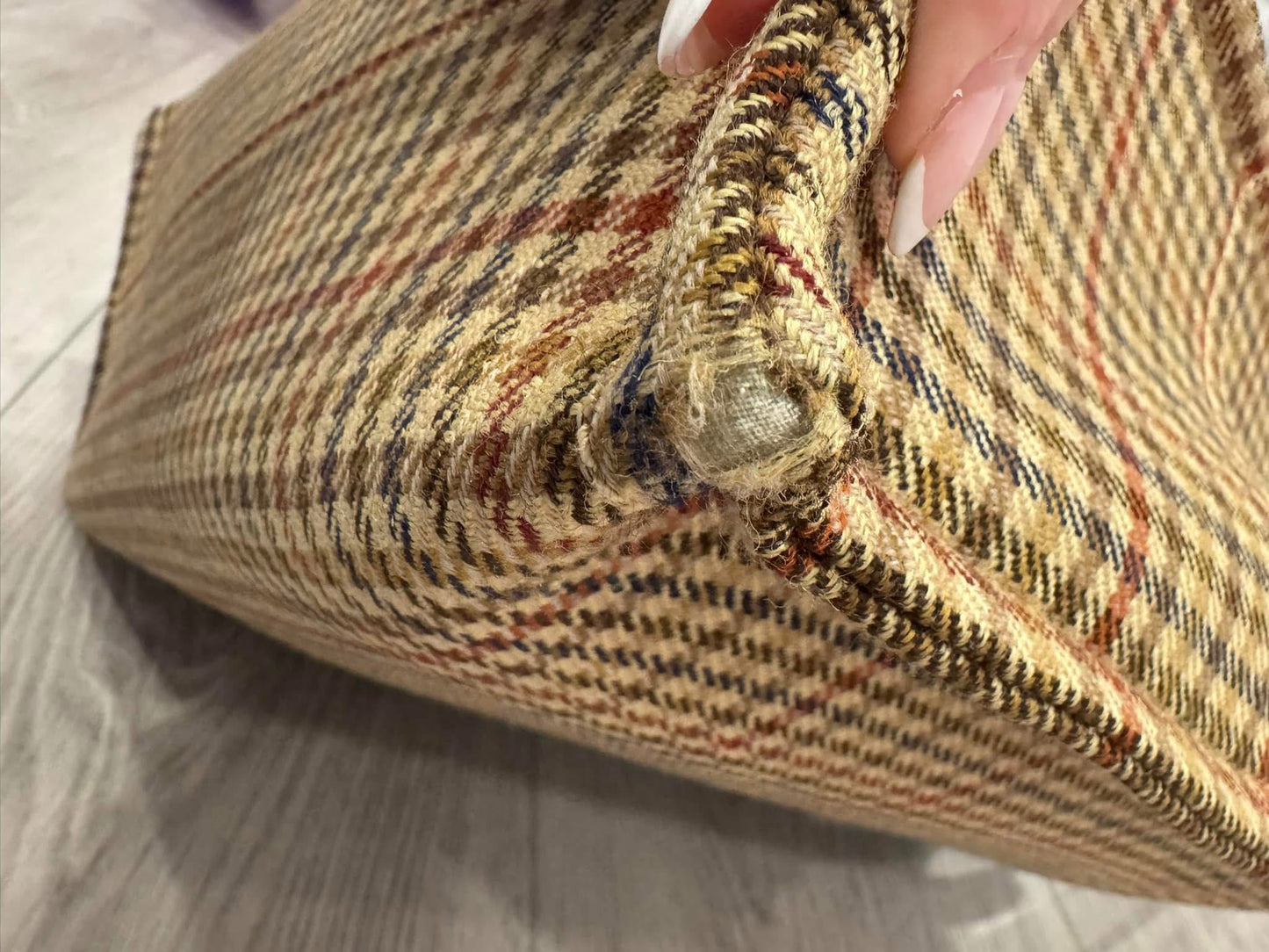 Celine tweed large cabas tote