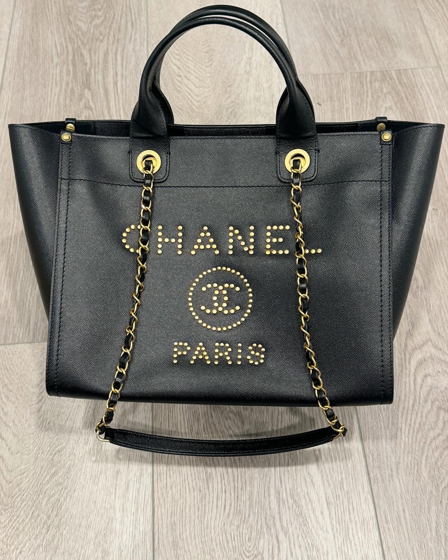 Chanel Deauville Medium Leather Tote