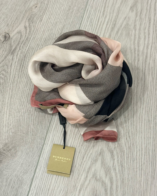 Burberry silk sheer rectangle scarf