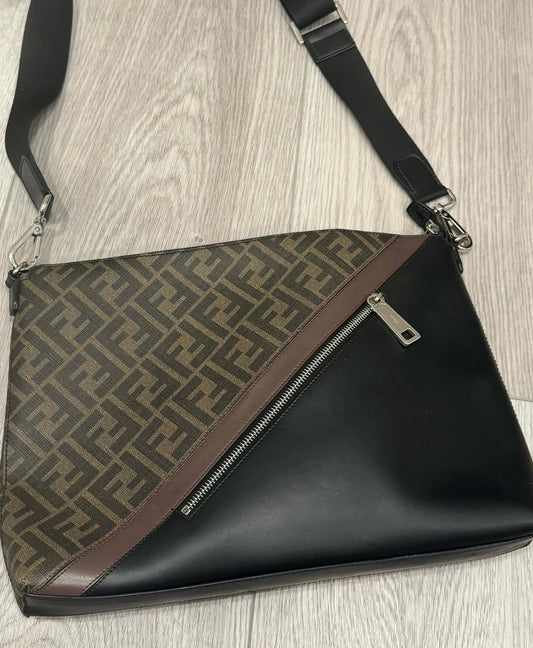 Fendi diagonal messenger bag.