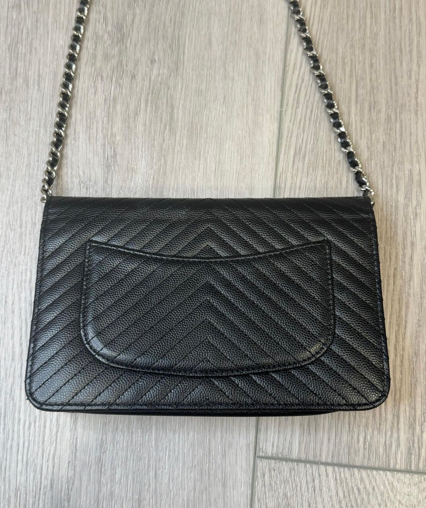 Chanel caviar chevron woc