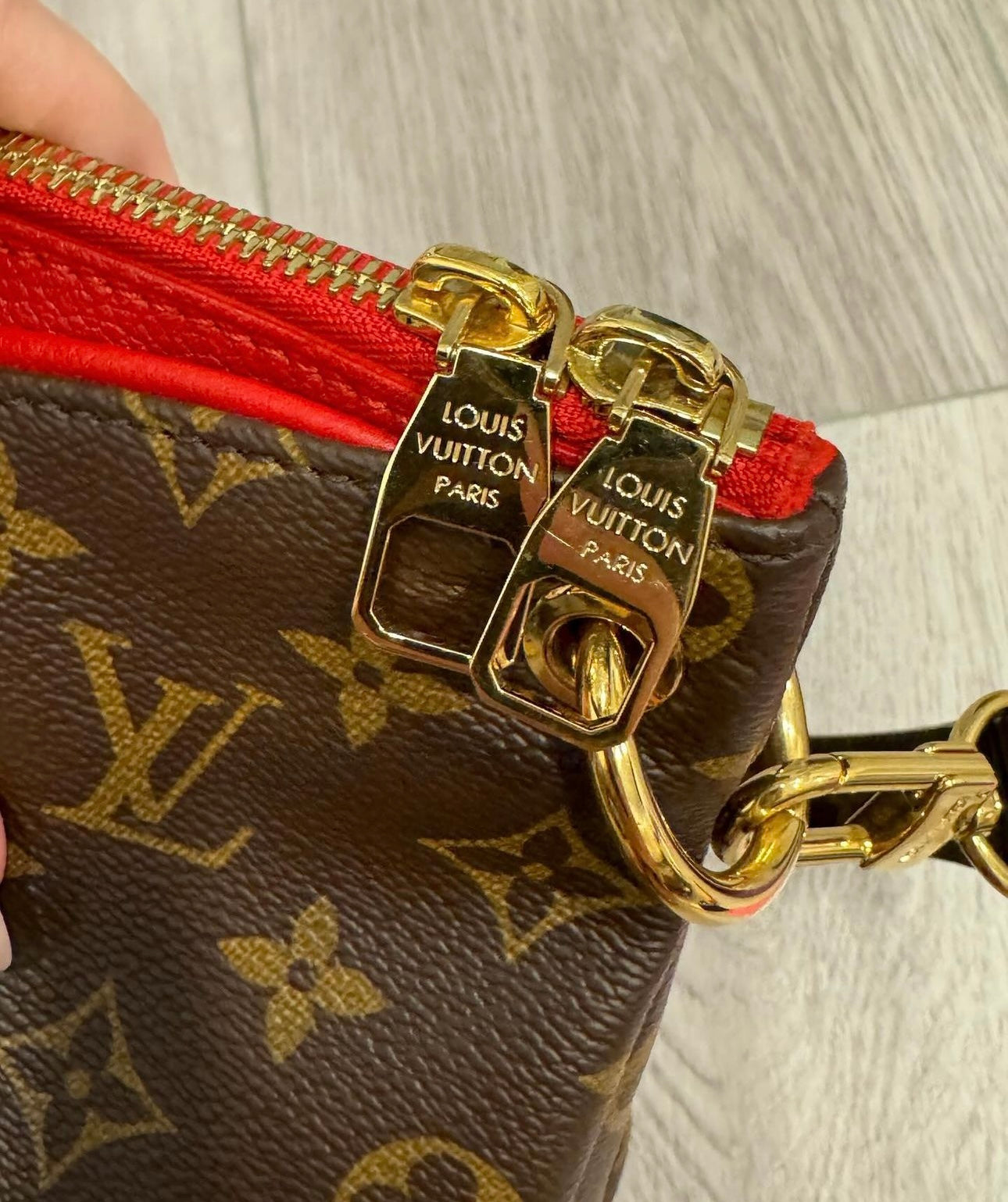Louis Vuitton Pallas Momogram Red